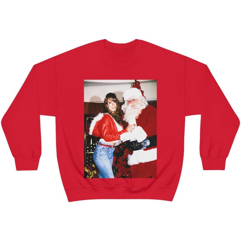 Mariah Carey & Santa Claus Unisex Sweatshirt / Christmas Gift — Sweats à capuche pour hommes