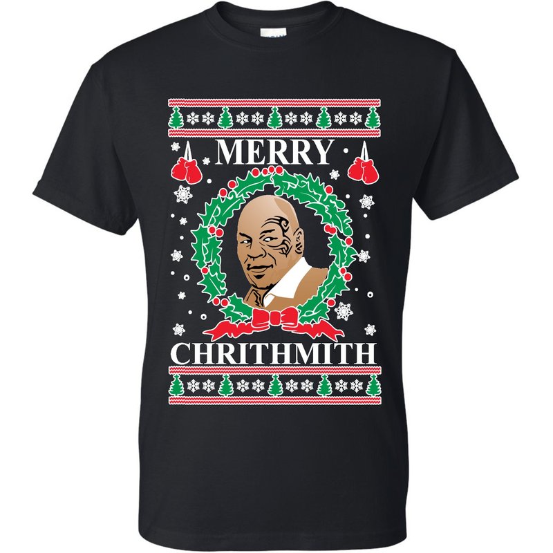 Merry Chrithmith Mike Tyson Funny Ugly Christmas Sweater Unisex T-shirt — T-shirts pour hommes