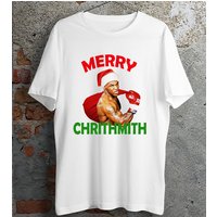 Christmas Mike Tyson T Shirt Christmas Chritmith Xmax Funny Slogan Tee