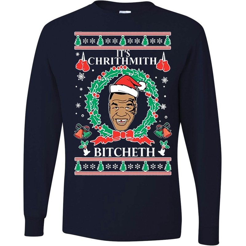 Ugly Christmas Mike Chrithmith Bitcheth Tyson Sweater — Chandails pour hommes