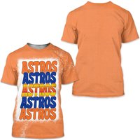 Astros Bleached Shirt, Plus Size Shirt — T-shirts pour hommes