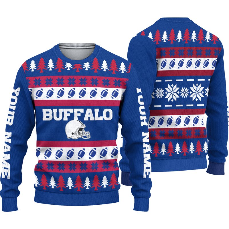 Christmas Gift, Personalized Buffalo Christmas Sweater — Chandails pour hommes