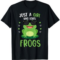 Just A Girl Who Loves Frogs Kids Girls Frog T-shirt
