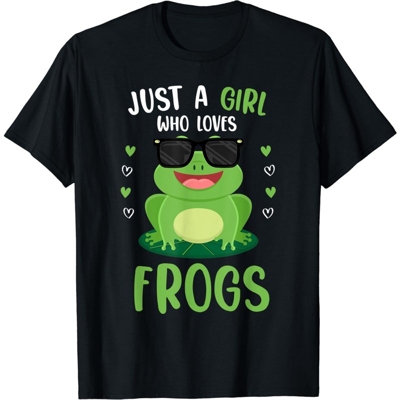 Just A Girl Who Loves Frogs Kids Girls Frog T-shirt — T-shirts pour hommes