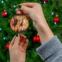 2007 Gossip Girl Round Ceramic Christmas Tree Holiday Ornament — Ornaments