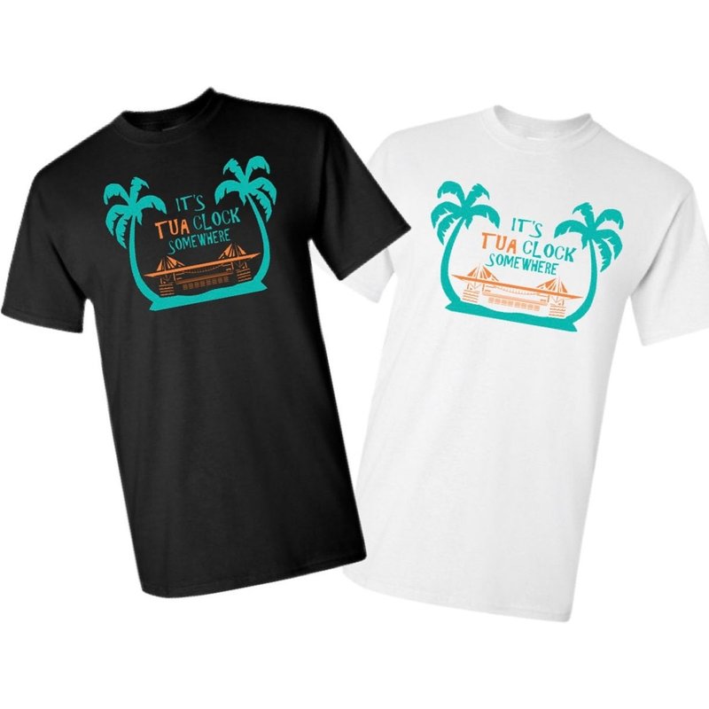 Miami Football Team T-shirt Sweatshirt Hoodie, Go Fins, It's Tua Clock Somewhere, Stadium Shirt, Palm Trees — T-shirts pour hommes