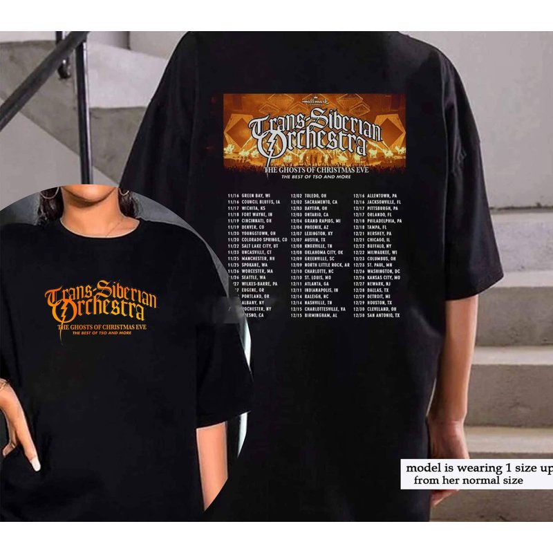 Trans-siberian Orchestra The Ghost Of Christmas Eve Winter Tour Shirt — Mens T Shirts