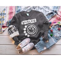 Blink Rock Band Graphic 182 Sweatshirt | Smiley Shirt Face Blinkssweatshirt — Sweats à capuche pour hommes