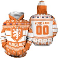 Netherlands National Team, Personalized Custom Name Number 3d Hoodie — Sweats à capuche pour hommes