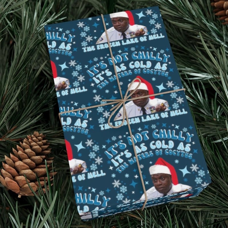 Captain Holt Gift Wrap, Brooklyn Nine Nine Christmas Wrapping Paper — Papier cadeau et fêtes