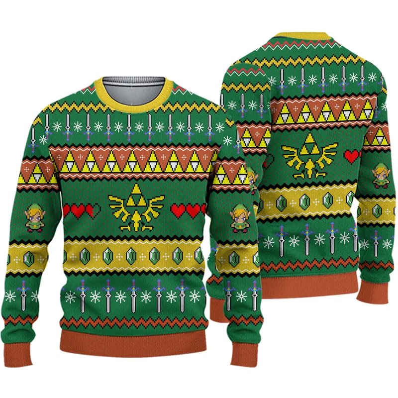 Legend Of Zelda Triforce Ugly Sweater — Chandails pour hommes