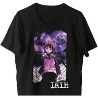 Lain / Serial Experiments Lain Black T-shirt — T-shirts pour hommes