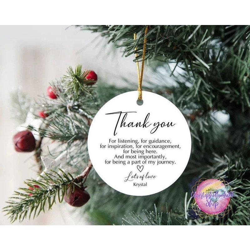 Custom Name Thank You Ornament, Never Forget The Difference That You You Make — Ornements