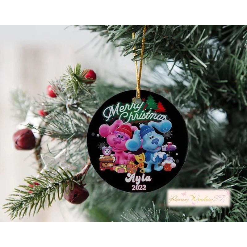 Personalized Blues Clues Ornament, Kids Christmas Ornament, Blues Clues Custom — Ornaments