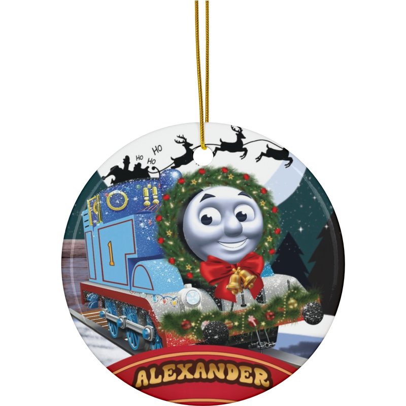Personalized Thomas The Train Ornament, Thomas The Train Christmas Ornament — Ornements