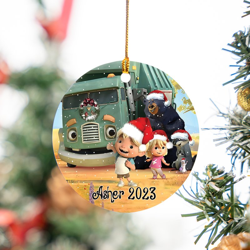 Customized Trash Truck Christmas Ornament, Giant Jack Ornament — Ornements
