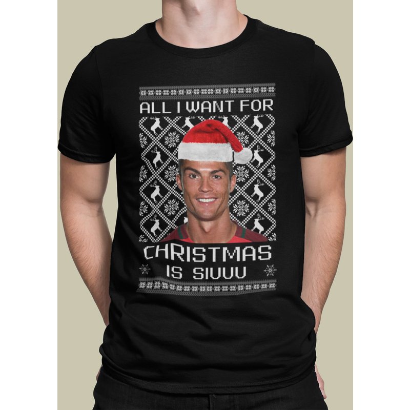 Cristiano Ronaldo Funny Christmas T-shirt — T-shirts pour hommes