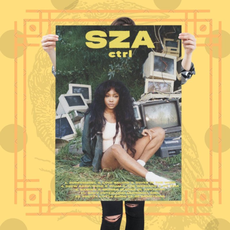 Sza Premium Vertical Matte Poster / Ctrl Album Cover Poster Merch — Posters & Prints