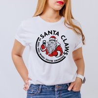 Santa Claws Christmas Graphic T-shirt — T-shirts pour hommes