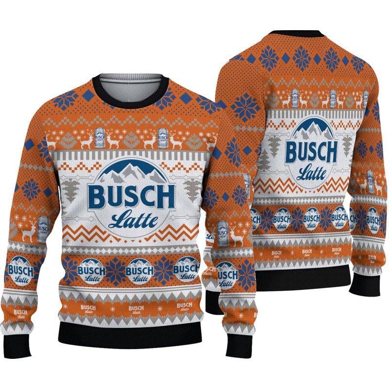 Busch Latte Christmas Ugly Sweater — Sweats à capuche pour hommes