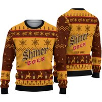 Personalized Shiner Bock Beer Christmas Ugly Sweater