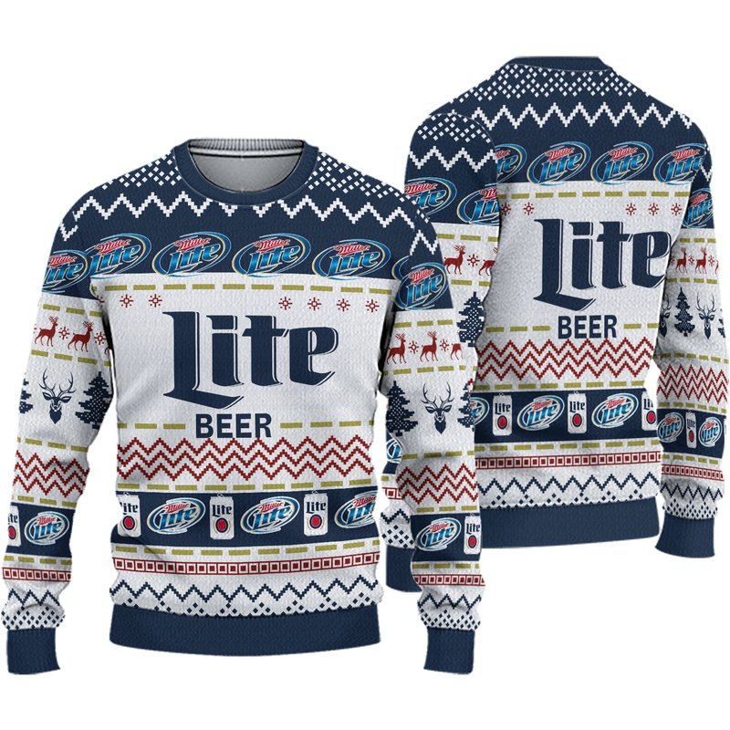 Miller Lite Christmas Ugly Sweater — Chandails pour hommes
