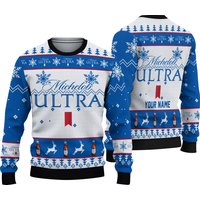 Michelob Ultra Christmas Ugly Sweater Knitted Christmas Sweater
