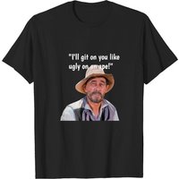 Vintage Tv Westerns Festus Gunsmoke "i'll Git On You Like Ugly On An Ape" Tee Shirt — T-shirts pour hommes