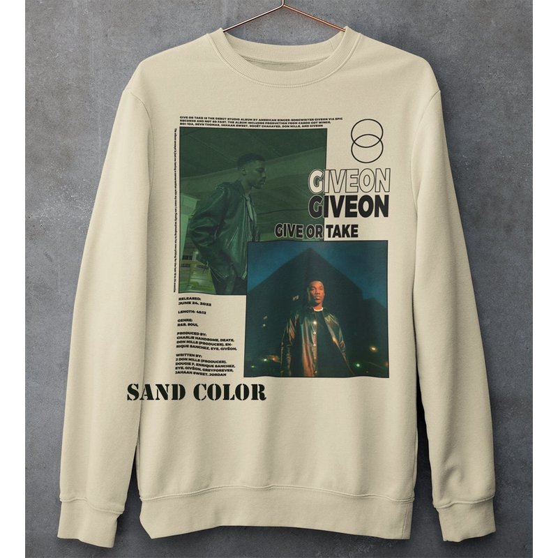 Vintage Bootleg Inspired Sweatshirt Giveon Give Or Take Sweatshirt — Sweats à capuche pour hommes