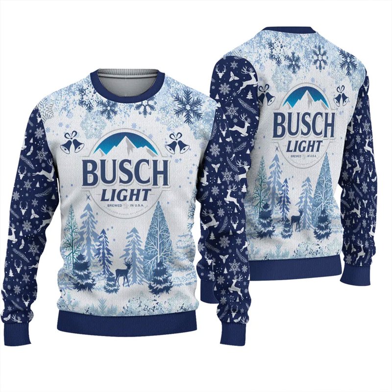 B U S C H Light Knitted Sweater Ugly Christmas Shirt — Chandails pour hommes