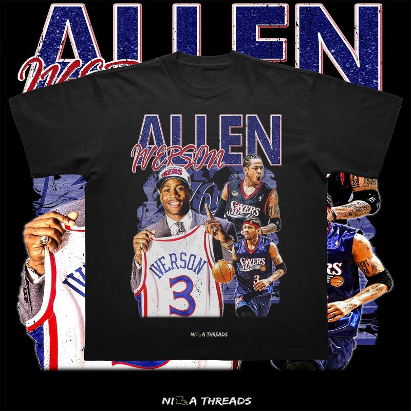 Allen Iverson Shirt, Allen Iverson Graphic Shirt — T-shirts pour hommes