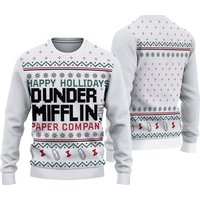 The Office Happy Holliday Dunder Mifflin Ugly Christmas 3d Sweater