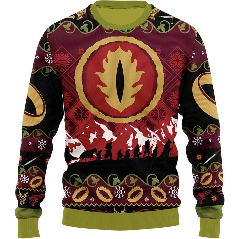 Sauron Lotr Ugly Christmas Sweater — Chandails pour hommes