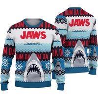 Jaws Da Dum Shark Ugly Christmas Sweater, Jaws Ugly Christmas Vintage 3d Sweater