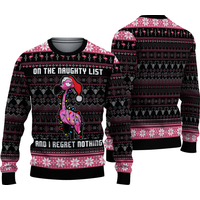 I'm On The Naughty List And I Regret Nothing Ugly Knitted Christmas 3d Sweater