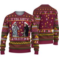 Fold The Cheese David Rose Ugly Knitted Christmas 3d Sweater
