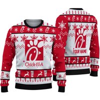 Chick Fil A Ugly Knitted Christmas 3d Sweater