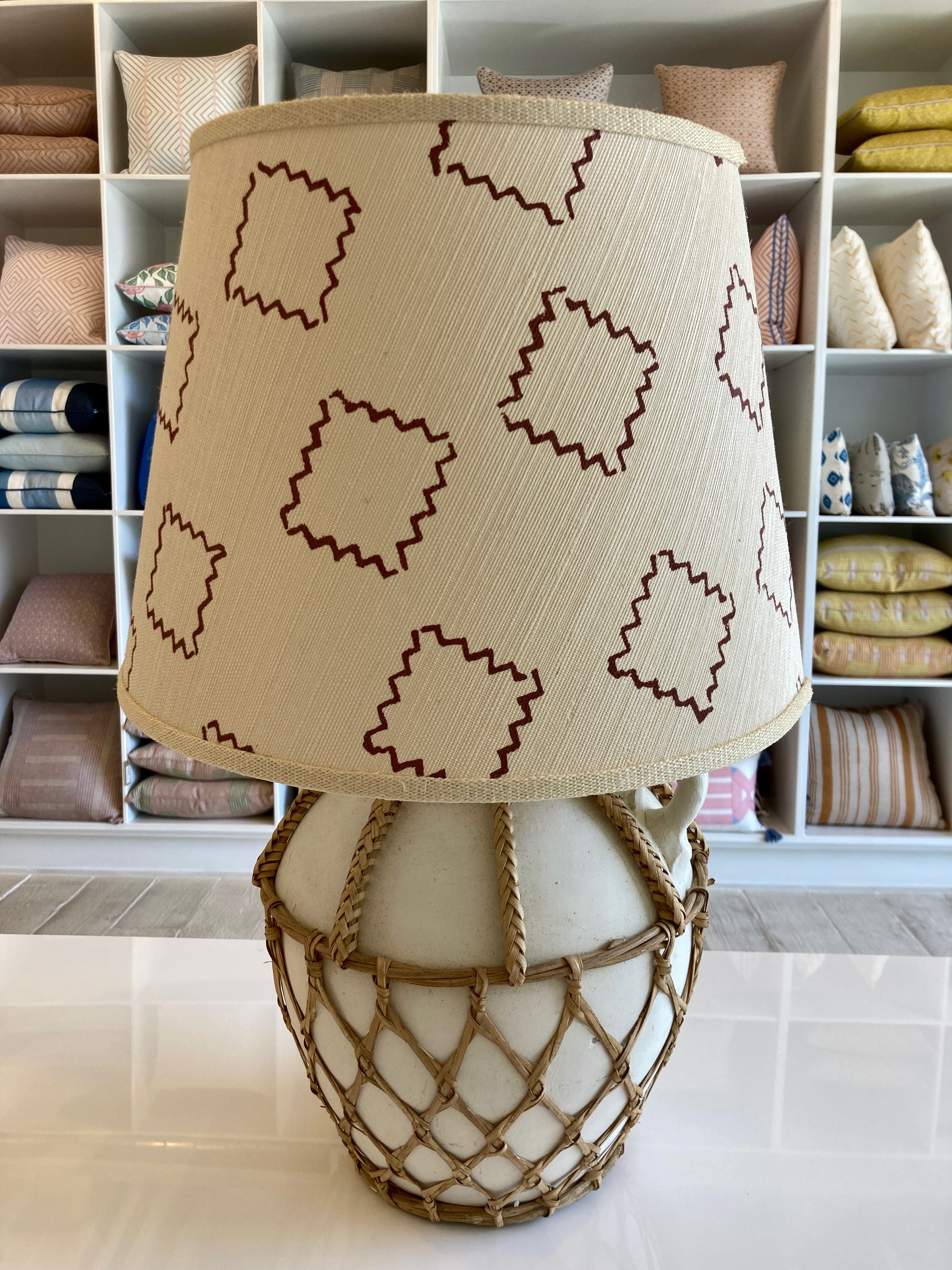 'Zag Square' Tapered Lamp Shade 12-in Dia.