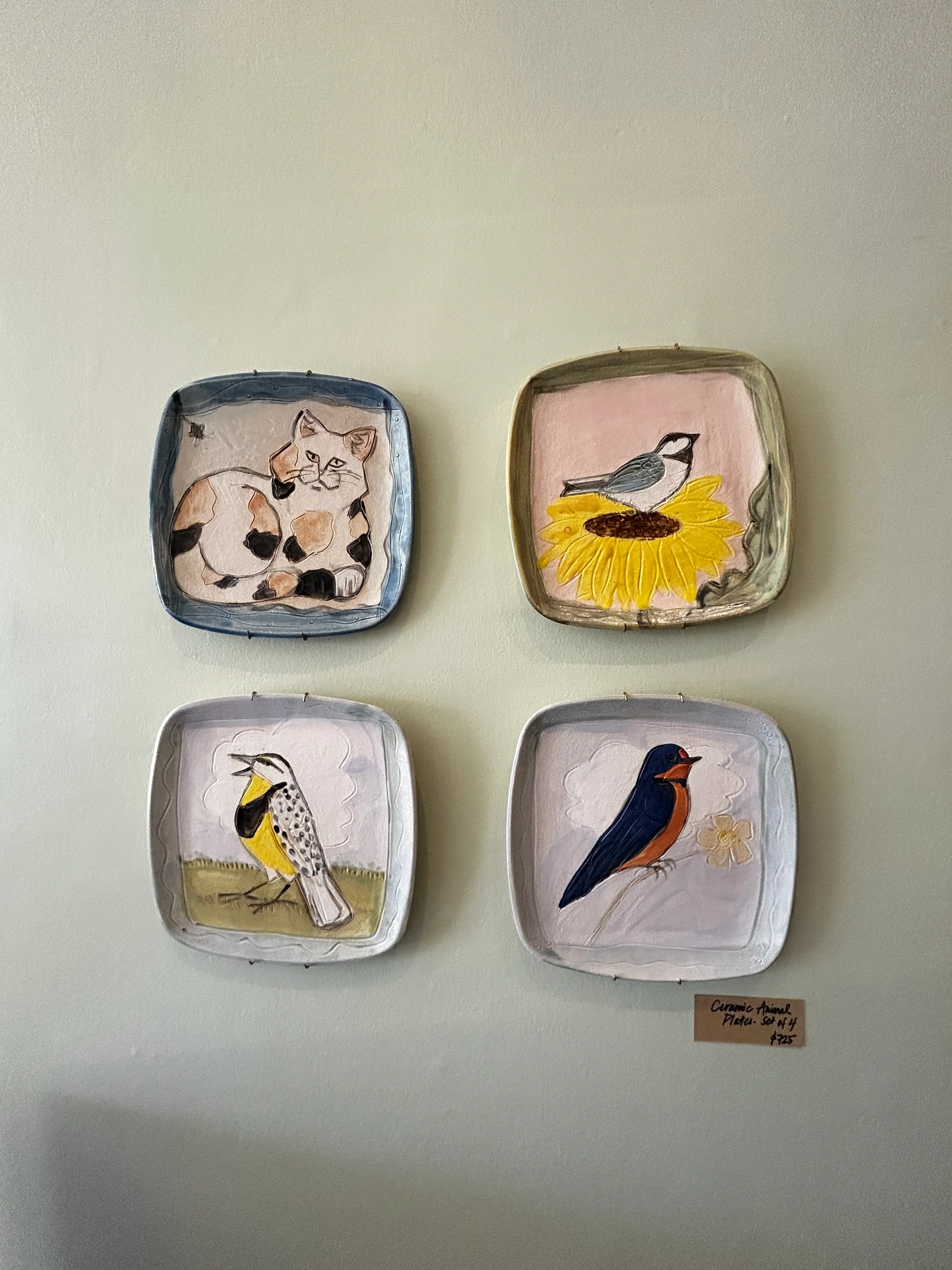RT - Object - Ceramic Animal Plate - Set of 4