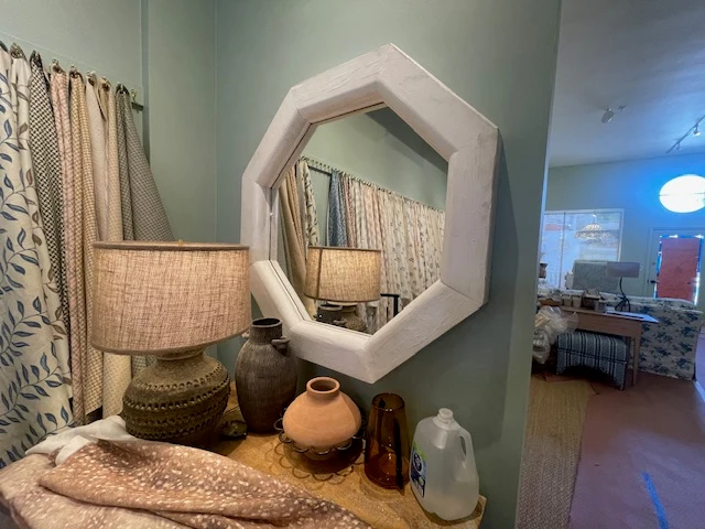 EHI - Object - 1920s Large Industrial Painted Mirror