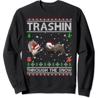 Garbage Gang Opossum Raccoon Ugly Christmas Sweater Sweatshirt — Sweats à capuche pour hommes