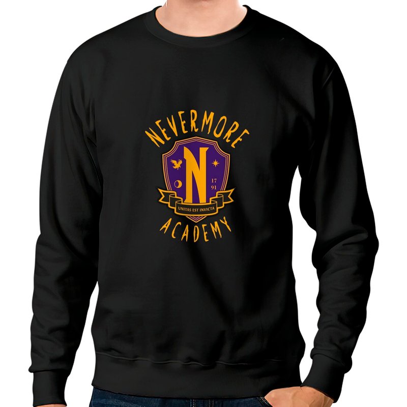 Nevermore Academy Youth Sweatshirt, Wednesday Adam Sweatshirt — Mens Hoodies