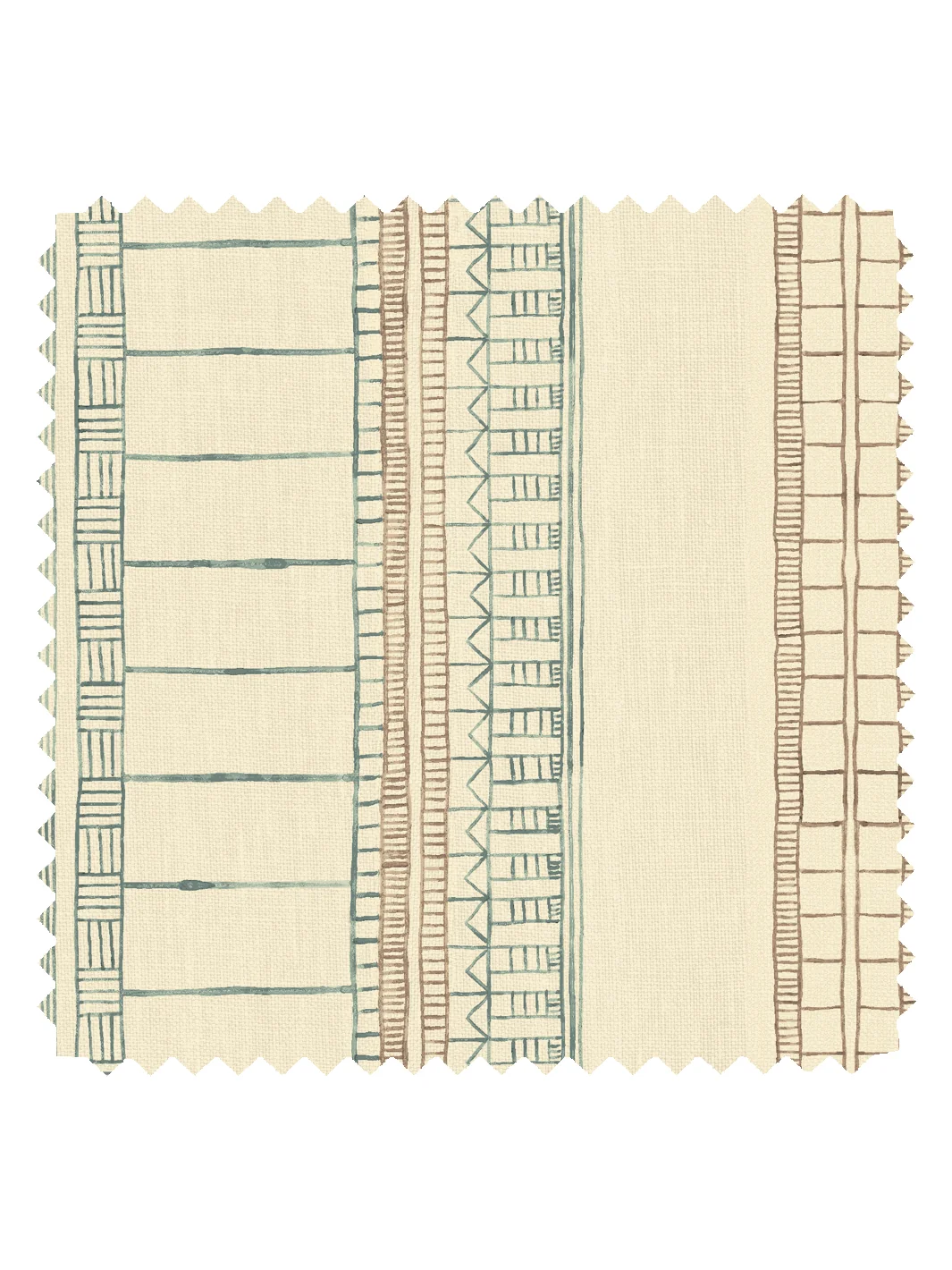 Tissu en lin teinté de thé Doodle Stripe par Nathan Turner — Tissu au mètre