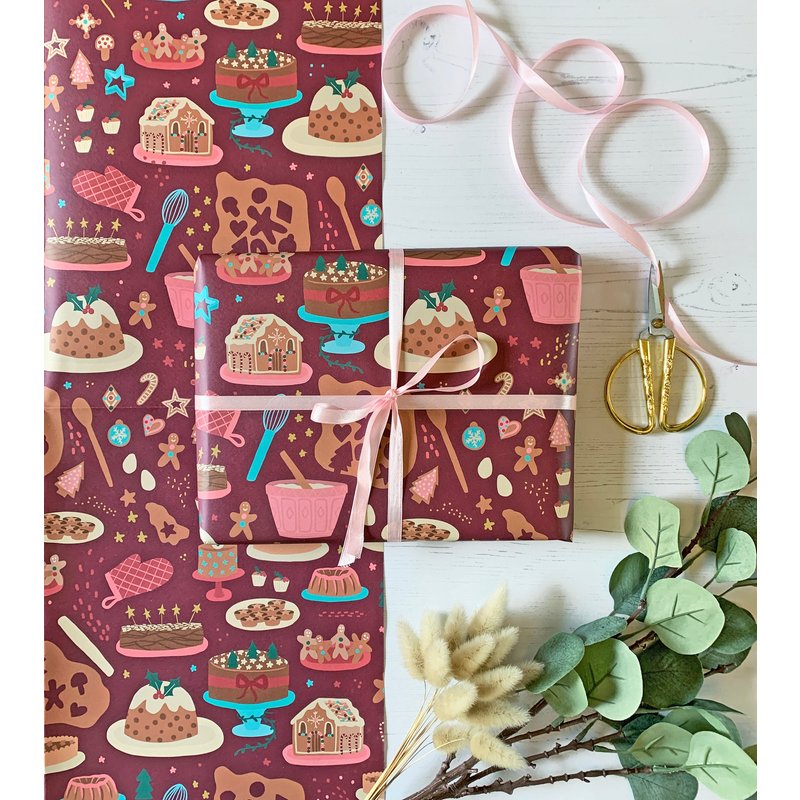 Christmas Baking Wrapping Paper, Christmas Wrapping Paper — Papier cadeau et fêtes