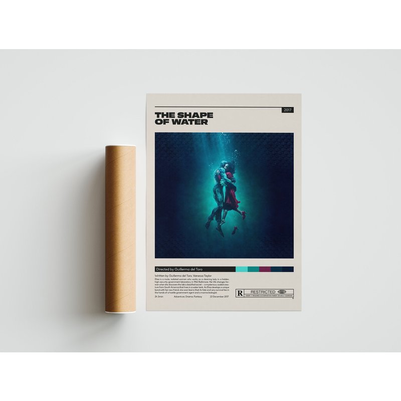 The Shape Of Water | Guillermo Del Toro | Minimalist Movie Poster — Posters & Prints