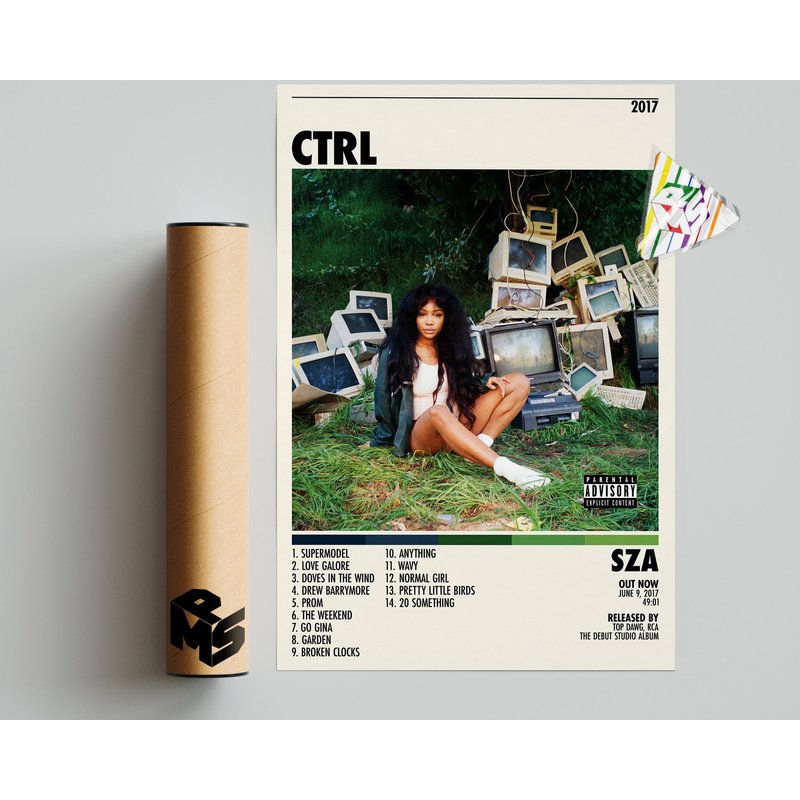 Sza Ctrl Poster - Album Cover Art Collector's Print — Affiches et impressions
