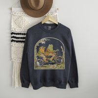 Frog And Toad Crewneck Sweatshirt, Vintage Classic Book Sweatshirt — Sweats à capuche pour hommes