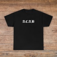 Acab T-shirt, Gangsta Streetwear, Minimalist Shirt, Ghetto Clothing, Unisex Cotton Tee — T-shirts pour hommes