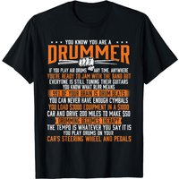 You Know You Are A Drummer - Band Lover Percussion T-shirt — T-shirts pour hommes