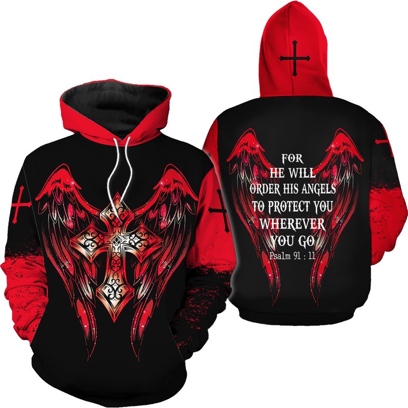 Jesus He Will Order His Angels 3d Pullover Hoodie